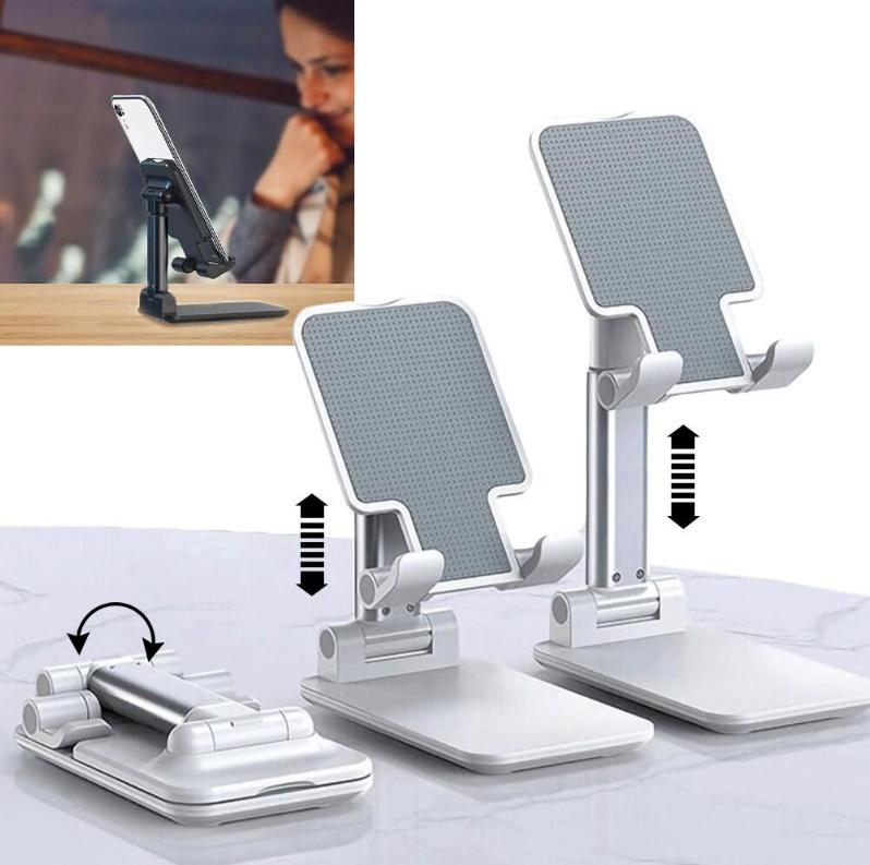 Desktop Mobile Phone Holder Stand for IPhone IPad, Adjustable Tablet Foldable Table Cell Phone Desk Stand Holder, 1 Piece