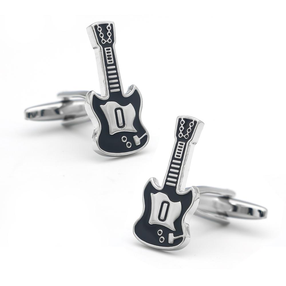 Music Series Men' Fashion Cuff Links Musical Instrument Guitar Microphone Piano Violin Drum DJ Design Quality Brass Cufflinks
