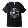 Men's High Quality 100% Cotton Funny Pi Design Print Summer Loose O-neck Men Tshirt Short Sleeve T-shirt Male Tees Tops