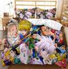 3D Print Fashion Anime Hunter X Hunter Bedding Set Boys Girls Twin Queen Full Size Duvet Cover Pillowcase Bed Adult Bedroom