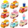 1/36 Alloy Toy Cars, Creative Decorative Models of Car Food Trucks with Sound and Light, for Children Girls and Boys