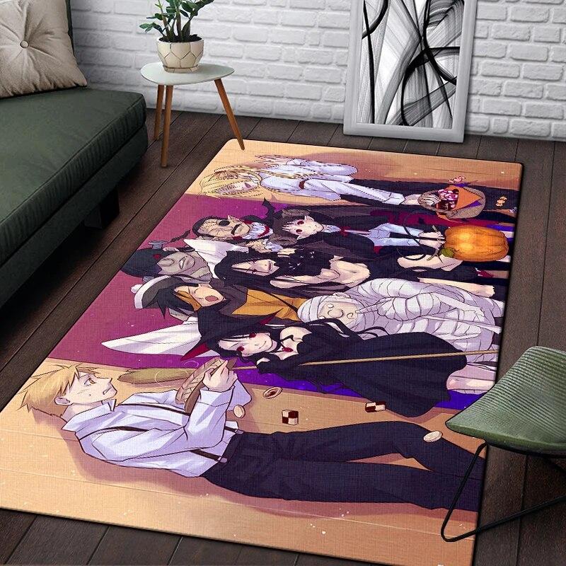 Fullmetal Alchemist Anime Painting Carpet for Living Room Large Area Rug Black Soft Carpet Home Decoration Mats Boho Rugs Picnic
