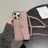 Leather Luxury Wallet Crossbody Phone Case for IPhone 16 15 14 Plus 11 12 13 Pro Max Card Slot Holder Stand Long Lanyard Cover