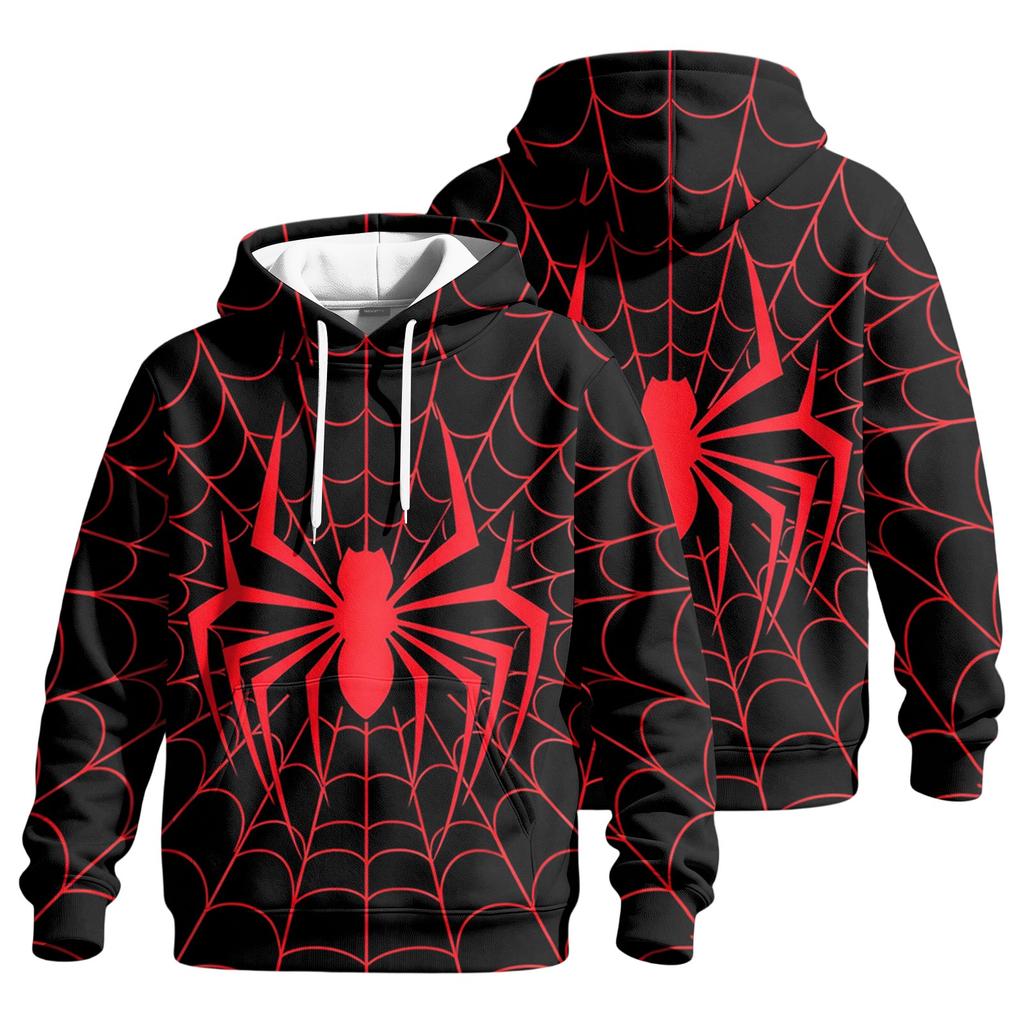 Men's Casual Loose Fit Printed Hoodie with Pocket and Drawstring