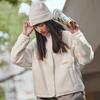 Skechers American Retro Fashion Comfortable Versatile Stand Collar Solid Color Small Logo Long Sleeve Jacket Women Jackets White L424W038-00NA