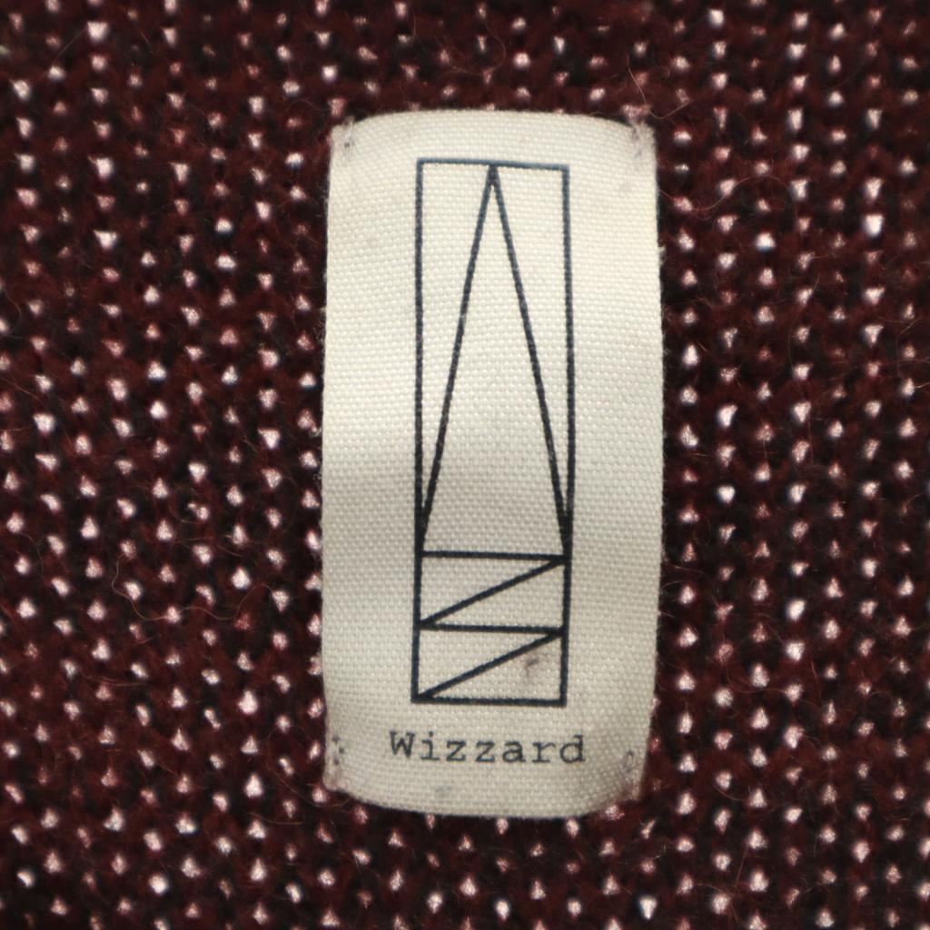 Wizzard Made in Japan Wollmischung Langarm Strick 1 Bordeauxroter Pullover Herren Gebraucht