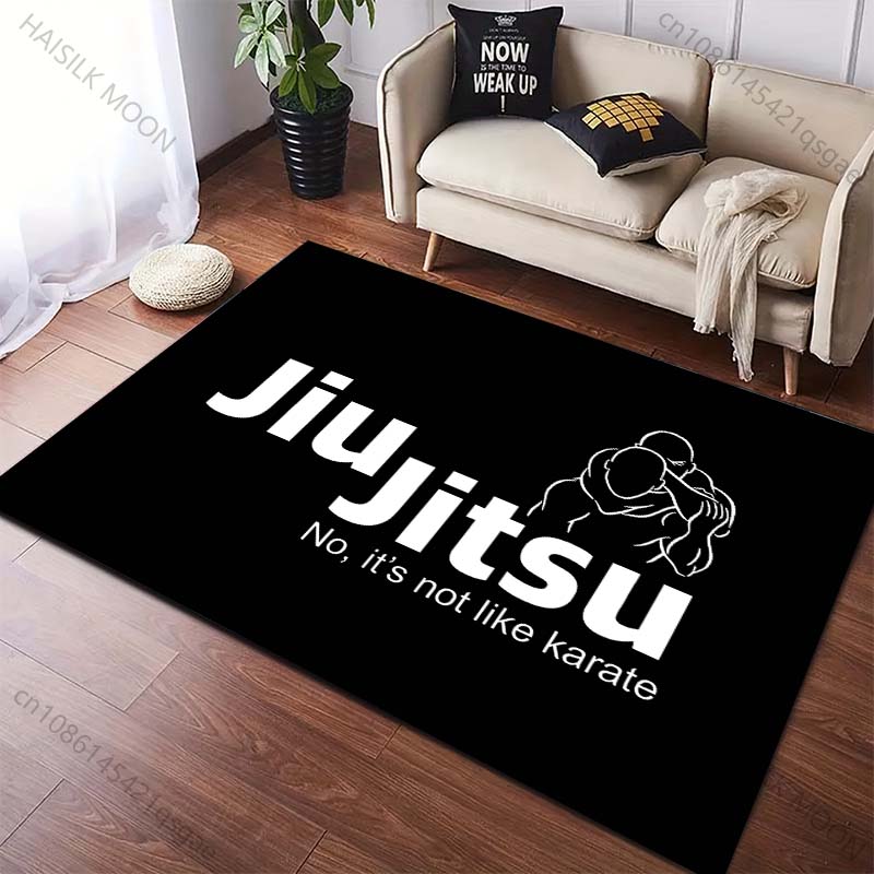 1PC Brazilian Jiu-Jitsu Print Carpet for Living Room Bedroom Sofa Doormat Home Decor Area Rug Non-slip Exercise Room Floor Mat