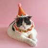 2pcs Handmade Dog Neck Set Photo Decoration Dog Neck Accessories Soft Pet Birthday Hat