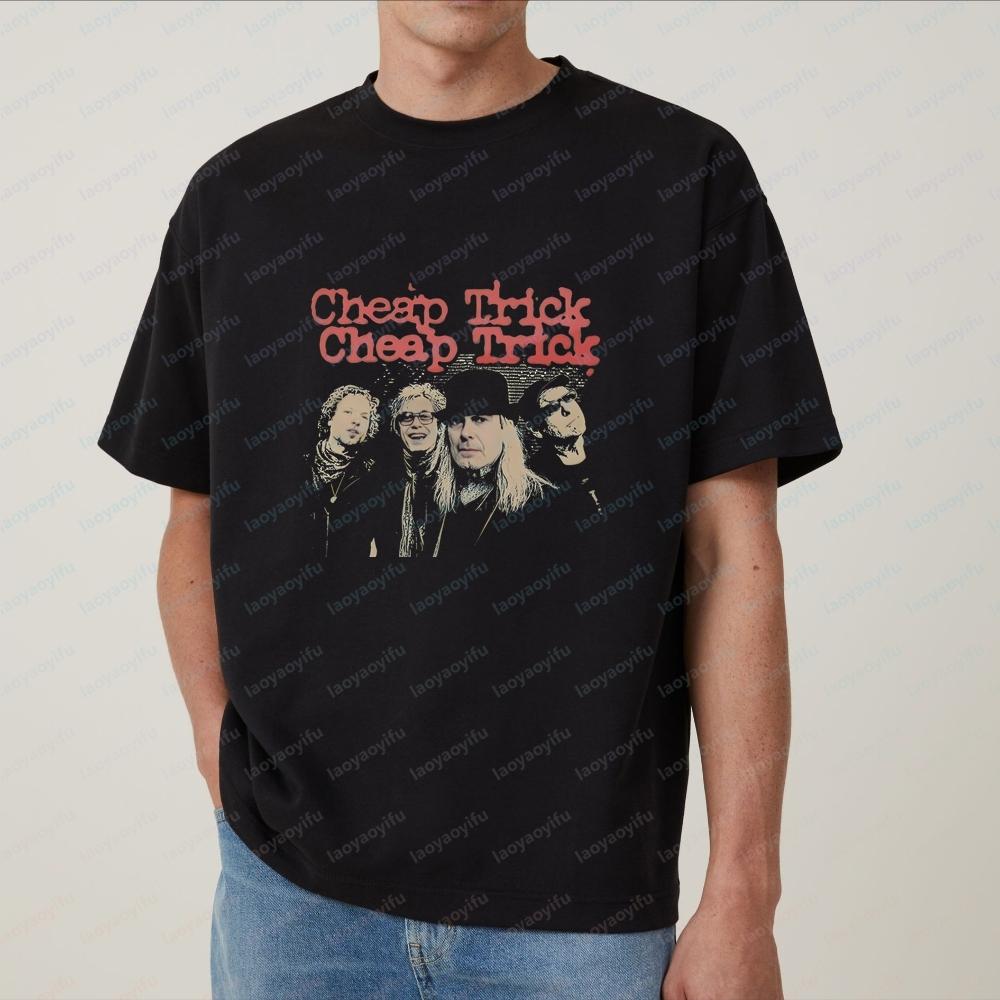 Cheap Trick Rock Bands Summer Casual Trend Shortsleeved Unisex Roundneck Tshirt for Both Unisex and WoUnisex