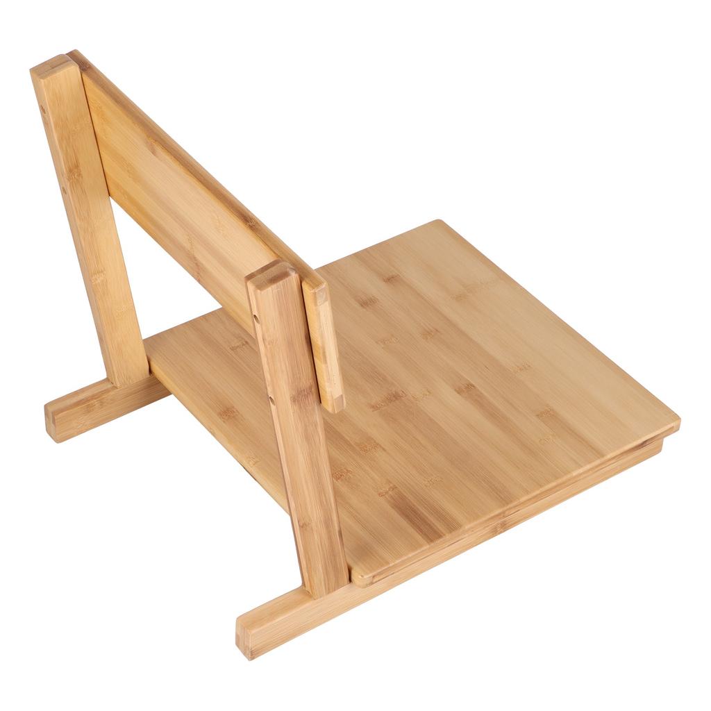 Cadeira Tatami Polida Suavemente Encosto Inclinável Phyllostachys Pubescens Cadeira de Quarto Japonês