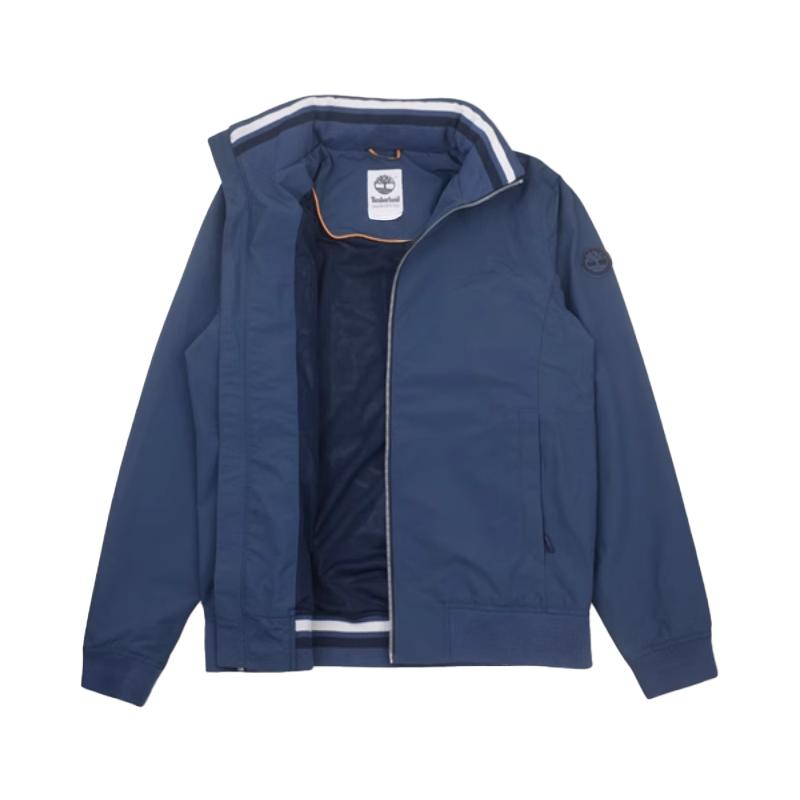 Timberland Logo Windbreaker Casual Zip-Up Long Sleeve Jacket Men Jackets Fog-Blue TB0A2D8K-288