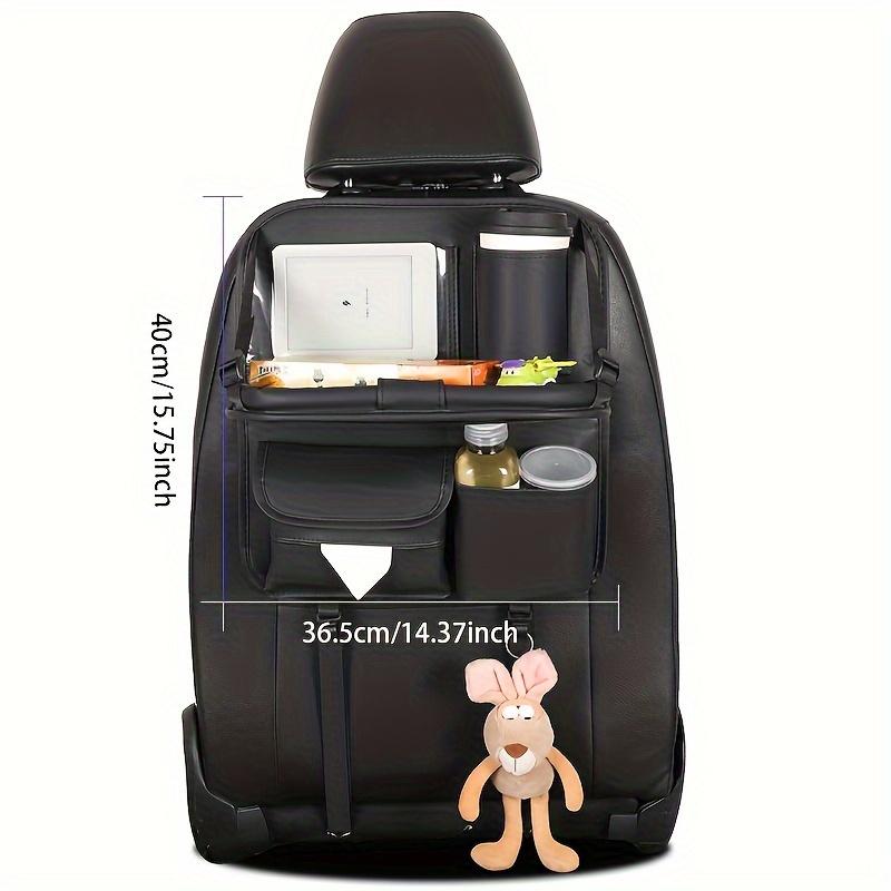 1pcs/set Leather Car Seat Back Organizer with Folding Table Hanging Storage Pouch Tissue Box Holder for Auto Accessories