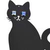 Elegant Black Cat Garden Stake for Outdoor Halloween Decor