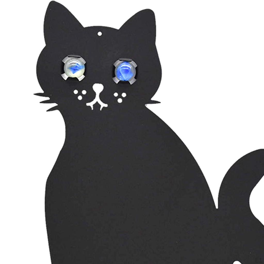 Elegant Black Cat Garden Stake for Outdoor Halloween Decor