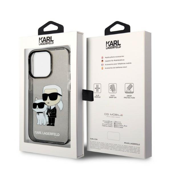 Karl Lagerfeld KLHCP14XHNKCTGK iPhone 14Pro Max 6.7" Black/black Hardcase Glitter Karl&Choupette