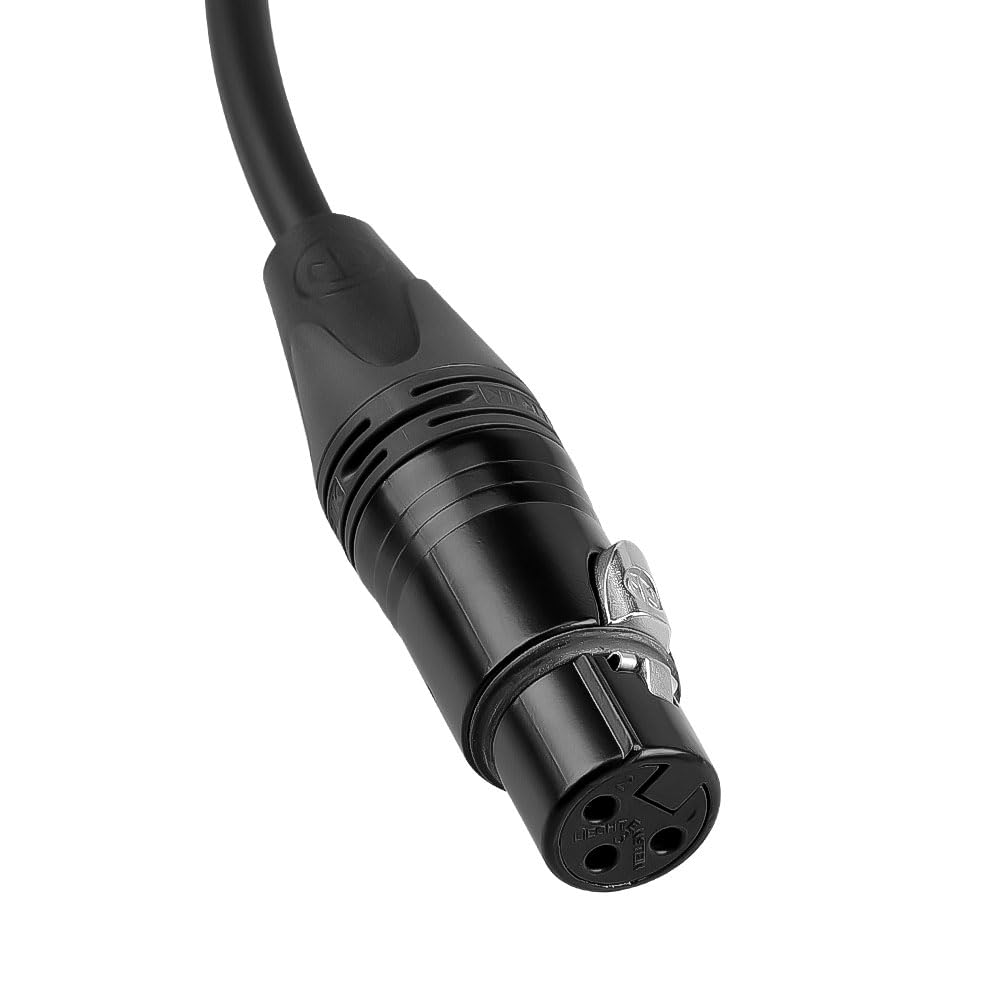 Cables XLR Balanced Microphone Shielded Compatible with Sennheiser Sound Zaxcom 1m Alvin's 3-pin Male-Female Cable, Noise-Sealing Design, Shure,