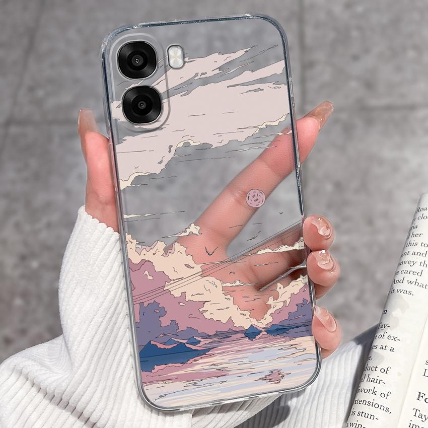 Kompatibilní Pro Oppo A6x A5x A6 Pro A39 K12x Kryt na telefon Roztomilý vzor Malý princ Měkké průhledné silikonové pouzdro s chráničem objektivu Pro Oppo Nárazníkové pouzdro