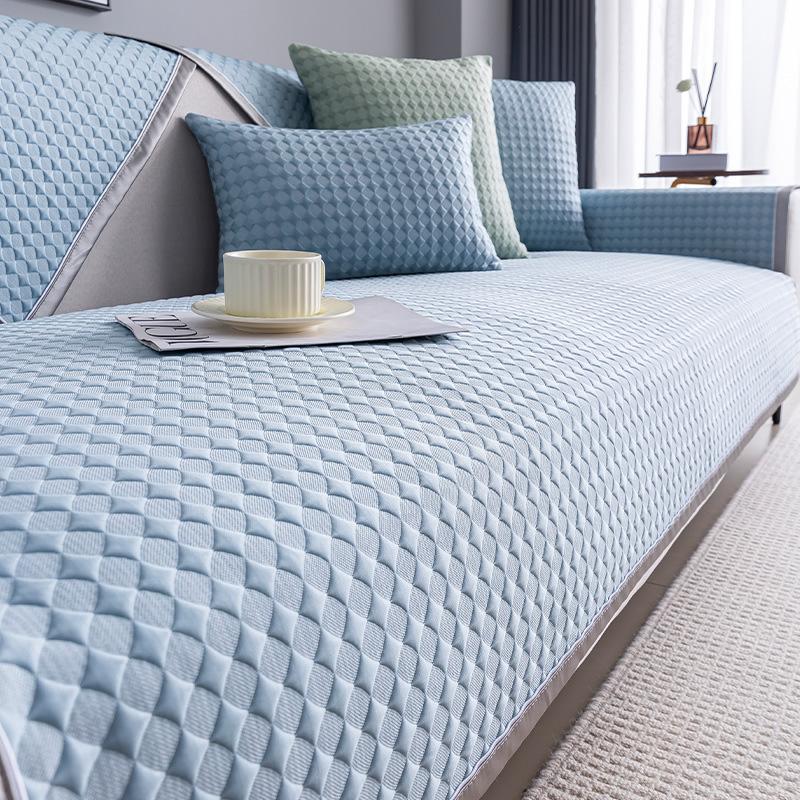 

Cool Feeling Ice Silk Sofa Cushion Summer Mat Simple Fashion Light Luxury Non-Slip Machine Washable Cold Feeling Sofa Backrest Towel 70*70cm