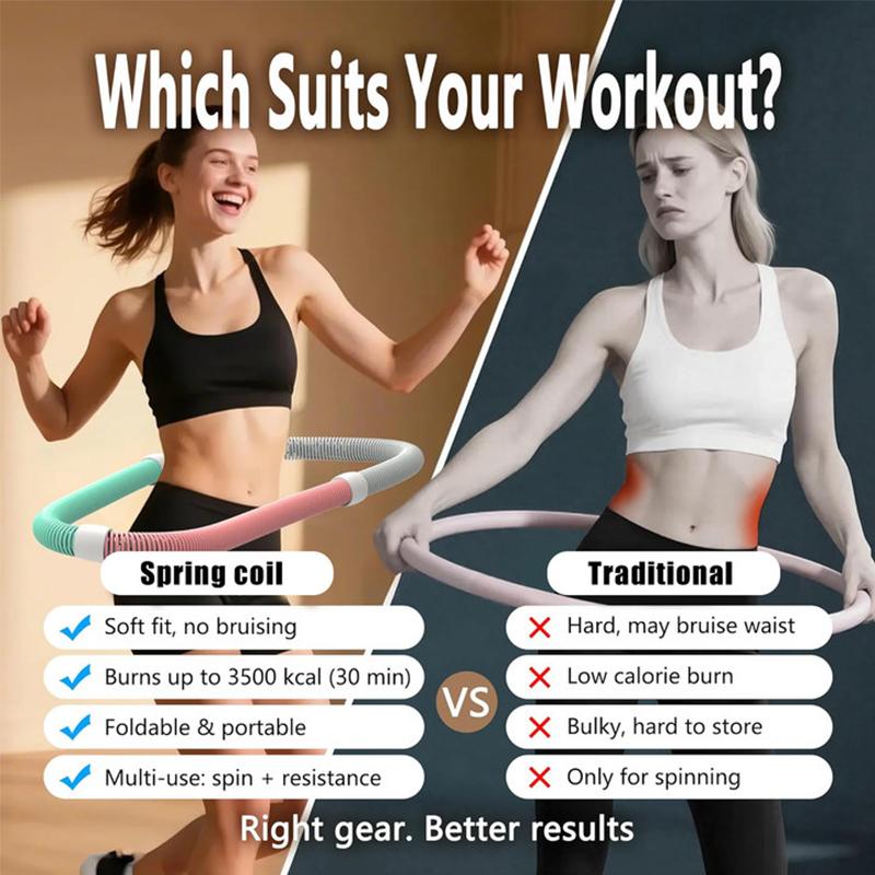 Spring Tube Yoga Circle Fitness Waist & Tummy Tightening Exercise Equipment Foldable Unisex Weight Loss Home Bodybuilding