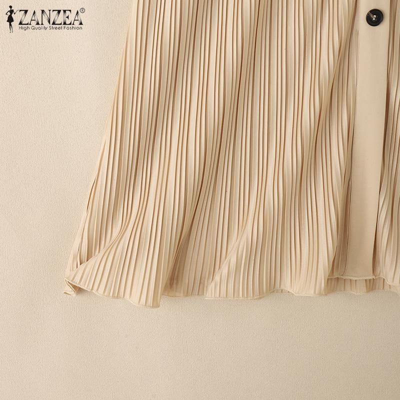 ZANZEA Kvinner Casual Elastisk midje Løse lange skjørt