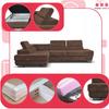 Corner Sofa, Foldable, F, Sleeping, Savio, Left, Family Furniture, Brown, Corduroy