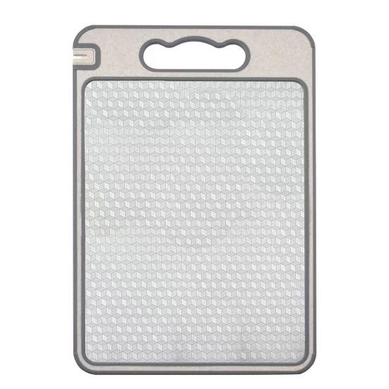 Double-Sided Cutting Board with Handle Stainless Steel Chopping Board for Meat Veggies Kitchen Gadgets