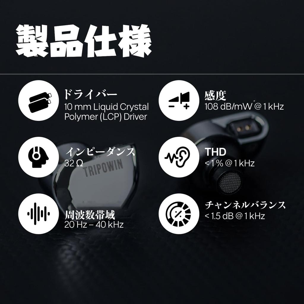 Linsoul Tripowin Ruta10 In-Ear Monitors, HiFi Wired Earphones with 10mm LCP Dynamic Drivers. Designed for Musicians and Audiophiles, These IEM