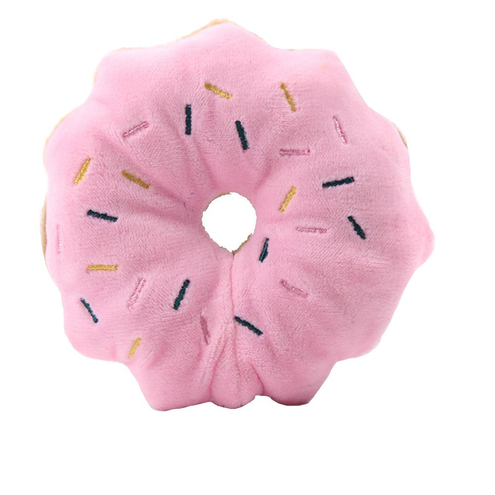 Stress Relief Pet  Plush  Toy Colorful Cartoon Fruit Animal Shape Bite-resistant Sounding Doll Molar Teeth Cleaning Props For Cats Dogs