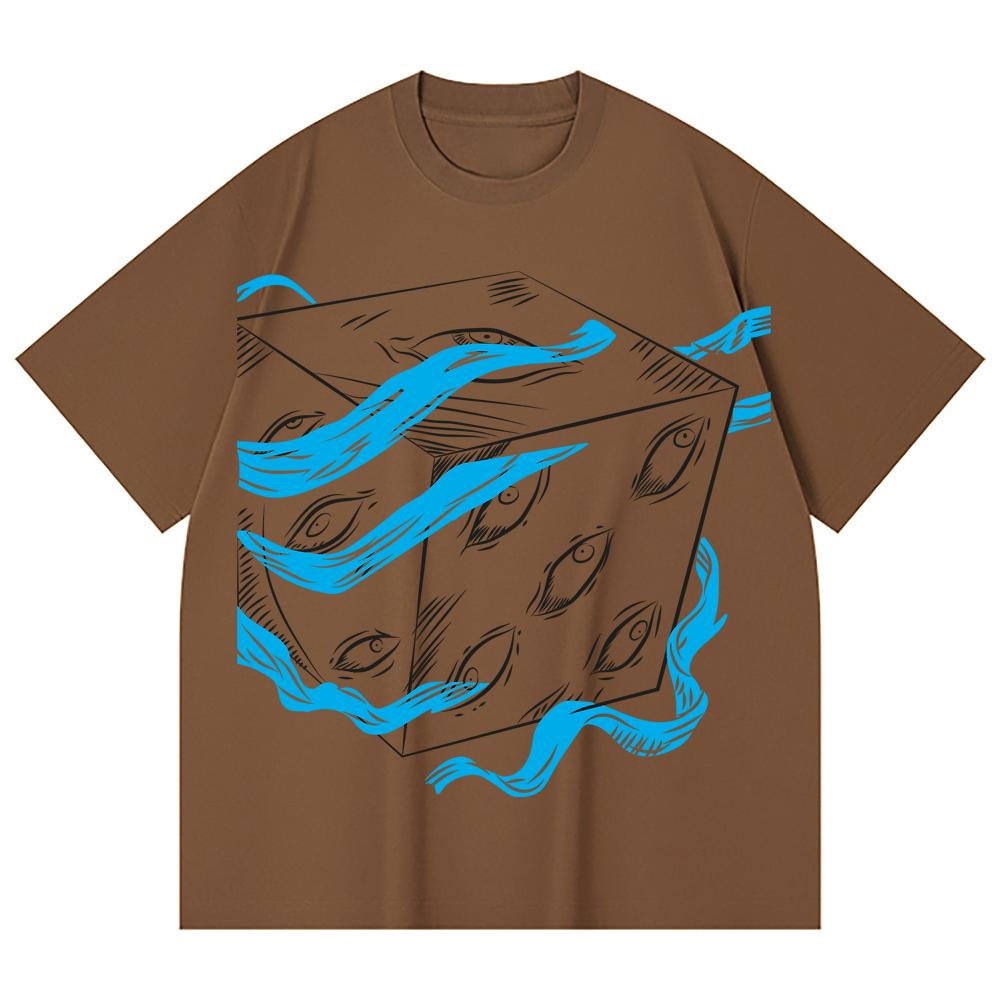 230 Gsm 100% Cotton Jujutsu Kaisen V59 Gojo Print Unisex Heavy Cotton T Shirt