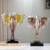 Resin Handicrafts Simulation Animal Sculpture Crystal Elephant Transparent Elephant Head Ornaments Home Decoration Accessories