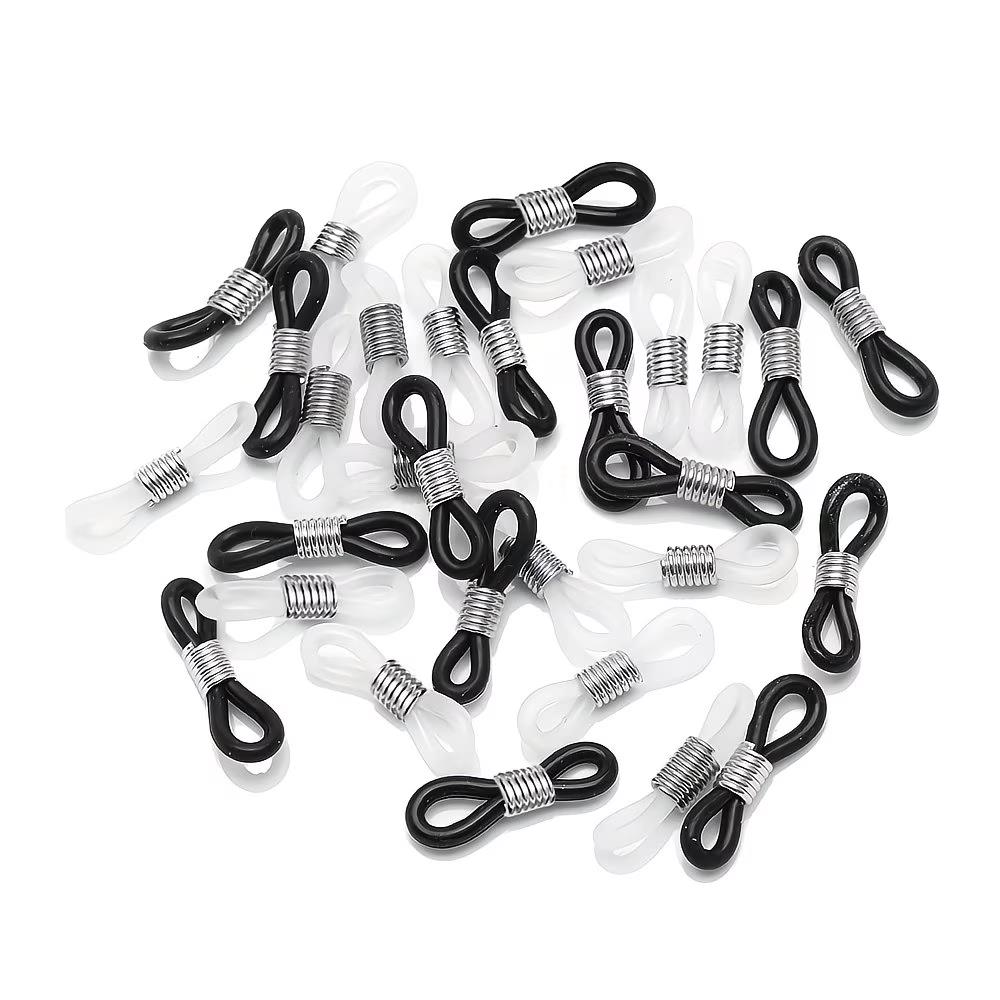 20pcs Anti-Slip Silicone Buckles – Accessories for Eyeglass Chains, Mask Ropes, Versatile Clips