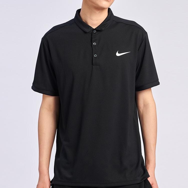 Nike Lässiges Sport-Poloshirt mit kurzen Ärmeln für Herren Tops Schwarz AQ5304-010
