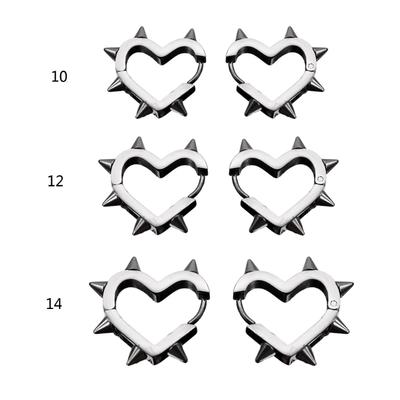Spike-Earrings Titanium-Steel Punk Gothic Earrings for Men Women Hoop-Huggies Piercing Earrings Rivet Taper Earrings