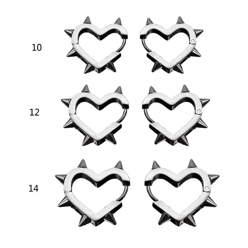 Punk Titan-Stahl Dorn Ohrstecker für Damen Herren Ohrklemme Lustiger Street Hip Hop Ohrring Gotischer Schmuck Geschenk