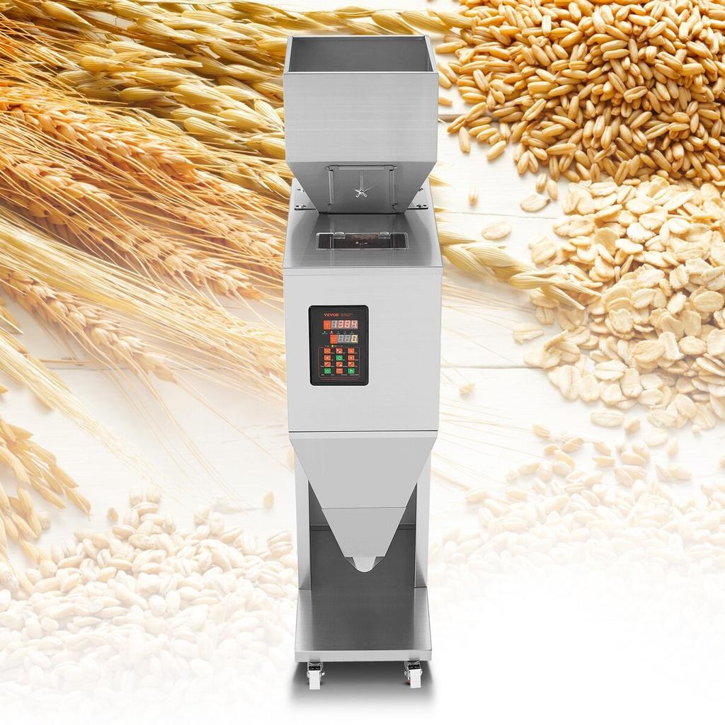 Particle Filling Machine, 0.044-6.6 Lbs/20-3000g, Automatic Filler Machine with Foot Pedal, Stainless Steel Weighing Filling Machine, Weigh Filler for