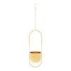 Minimalists Golden Hanging Planter With Adjustable Chain Corrosions Resistant for Home Office Decoration