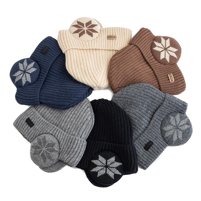 New Unisex Winter Hat Fleece Lined Warm Cap Stylish Soft Beanie Hat For Men Women Outdoor Earflap Knitted Hat