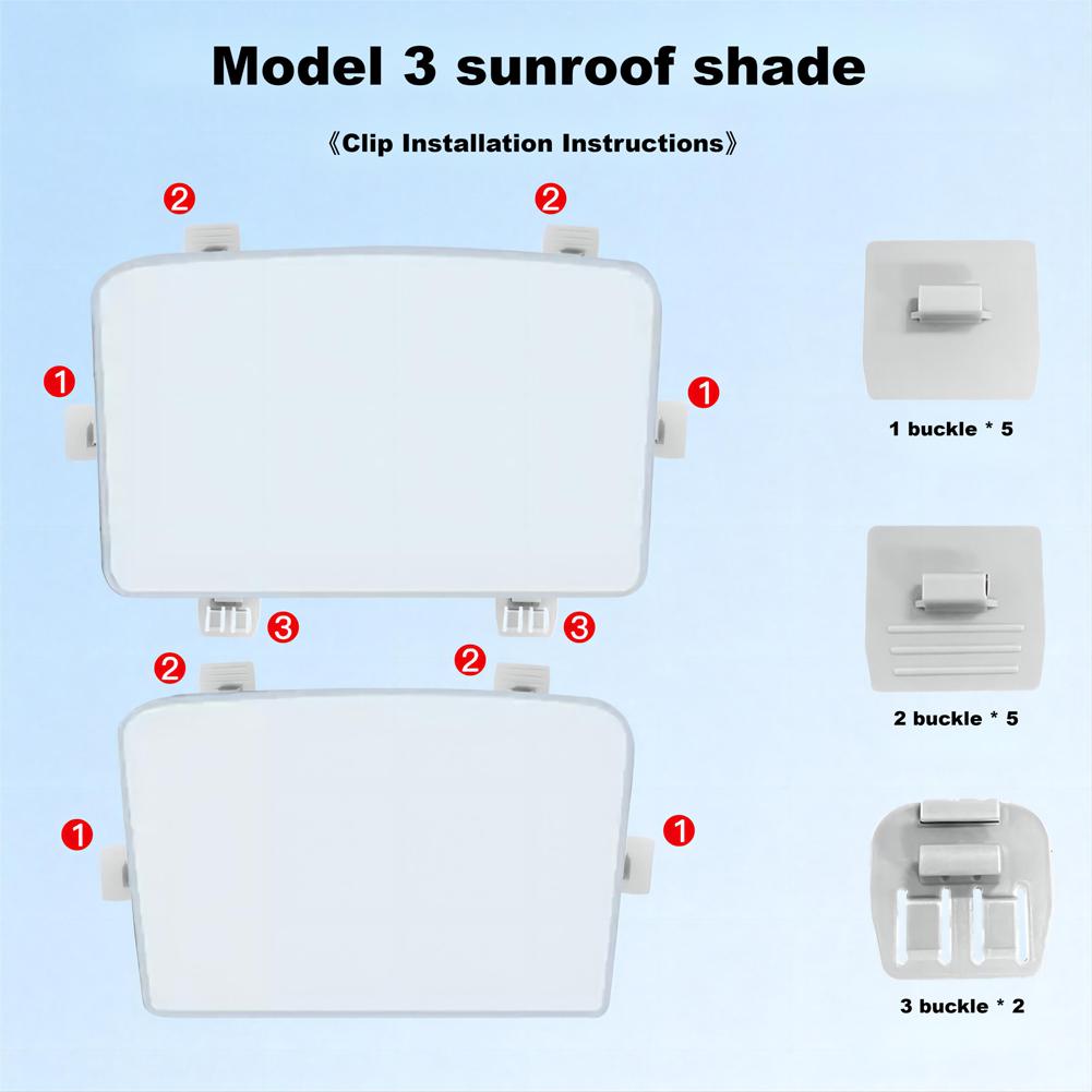 Heat Insulation Glass Roof Sun Shade Sunroof Shade Car Roof Sun Visor for for for for TESLA Model 3 Y 2020-2025 Accessories