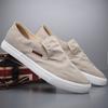 Summer canvas shoes men's one-pedal lazy shoes British loafers driving soft-soled old Beijing breathable casual cloth shoes