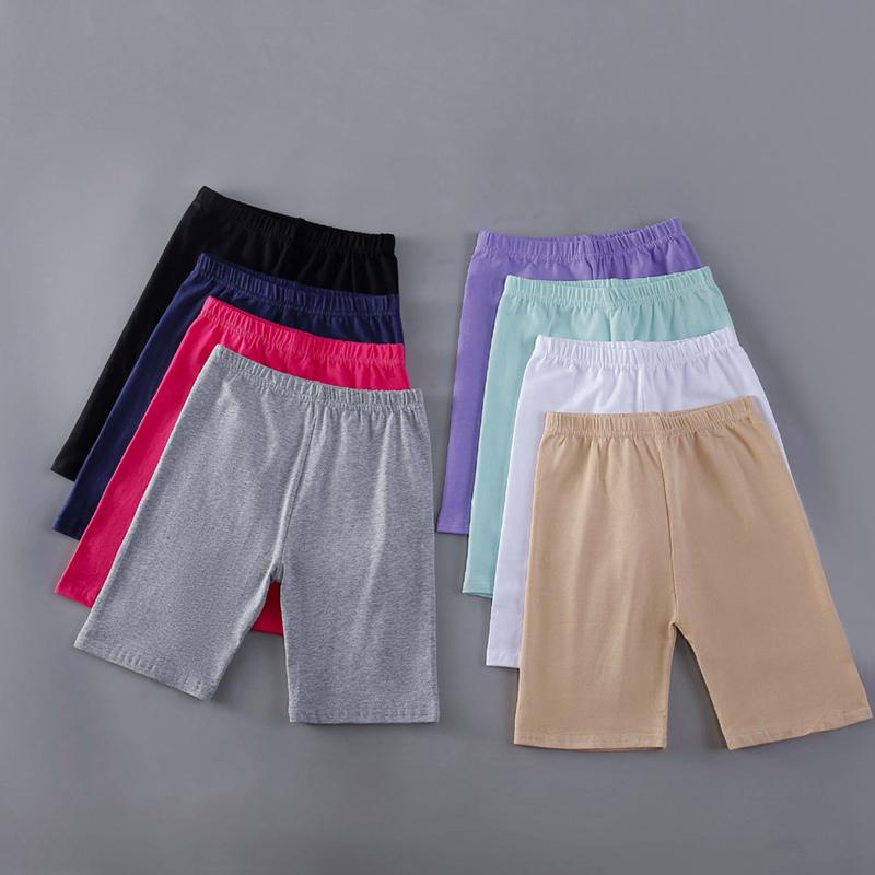 Dívčí sportovní šortky Krátké legíny Cyklistické šortky Jednobarevné Dětské šortky