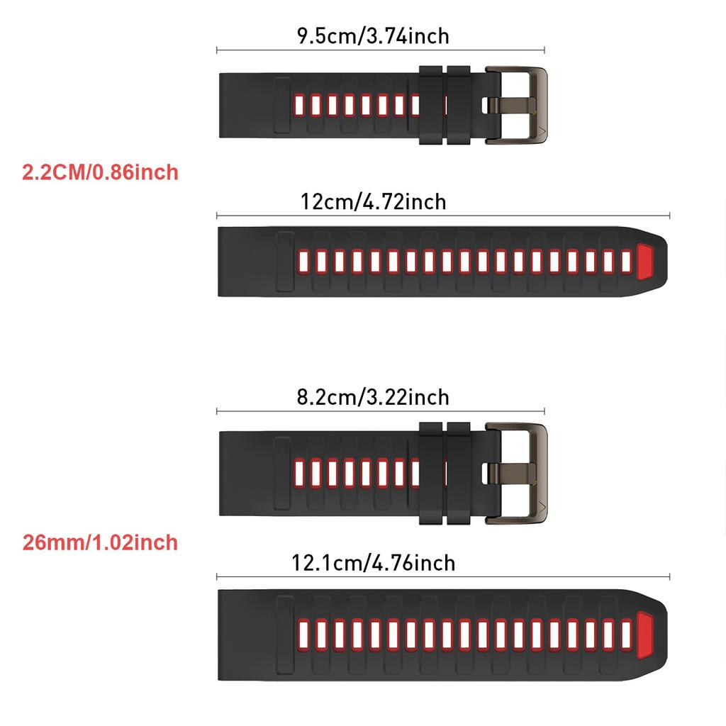 Upgraded Stainless Steel Buckle Silicone Strap for Garmin Fenix 8 Pro 47mm 51mm E 7 7X 6 6X 5 5X Epix Pro Enduro 3 970 QuickFit