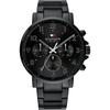 1710383 Herrenuhr schwarzes Armband schwarzes Zifferblatt 44mm + Box