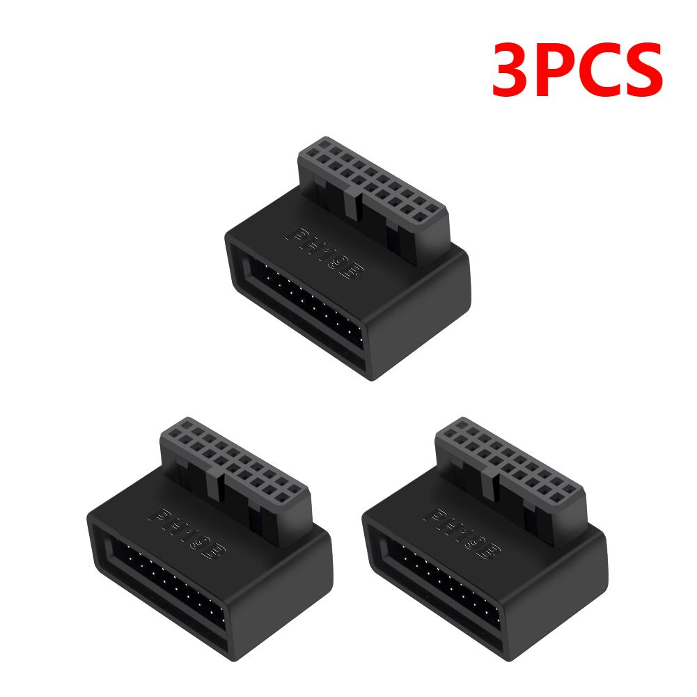 1/2/3/5PCS USB 3.0 19P 20P 90 Degree Computer Motherboard Header Adapter Plug-in Converter PC Desktop Mainboard Connector Plugs
