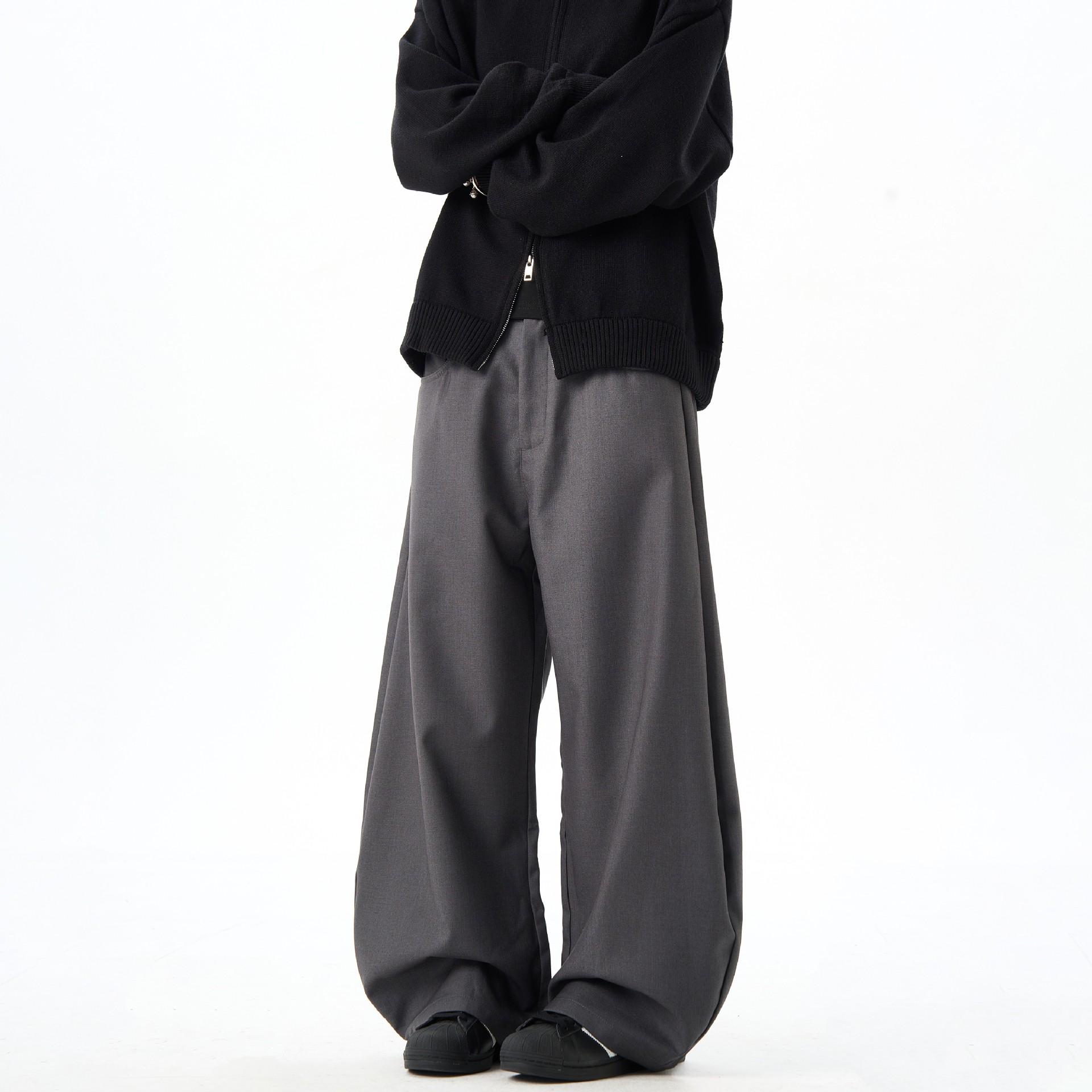 

Unisex Retro Black Wide-Leg Scimitar Pants - Summer Casual Commuter Style XXXL