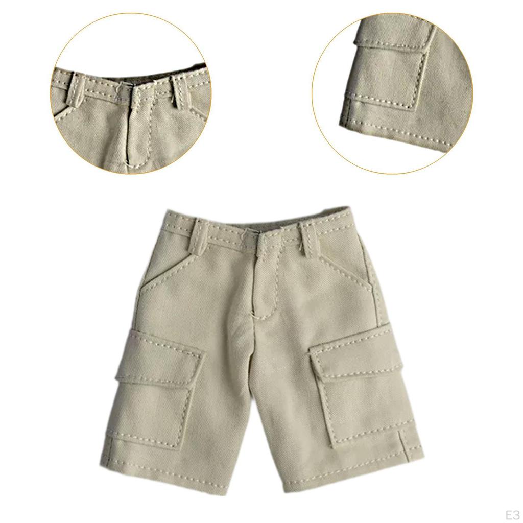 Action Figure Short Pants Dress Wearable Doll Costume Muscular Male for 1:9 1:12 Scale