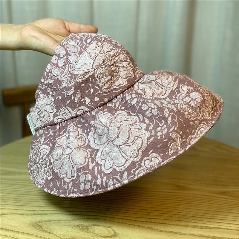 Hat Womens Sunblock Summer Casual Thin Large Brimmed Visor Hat Fisherman