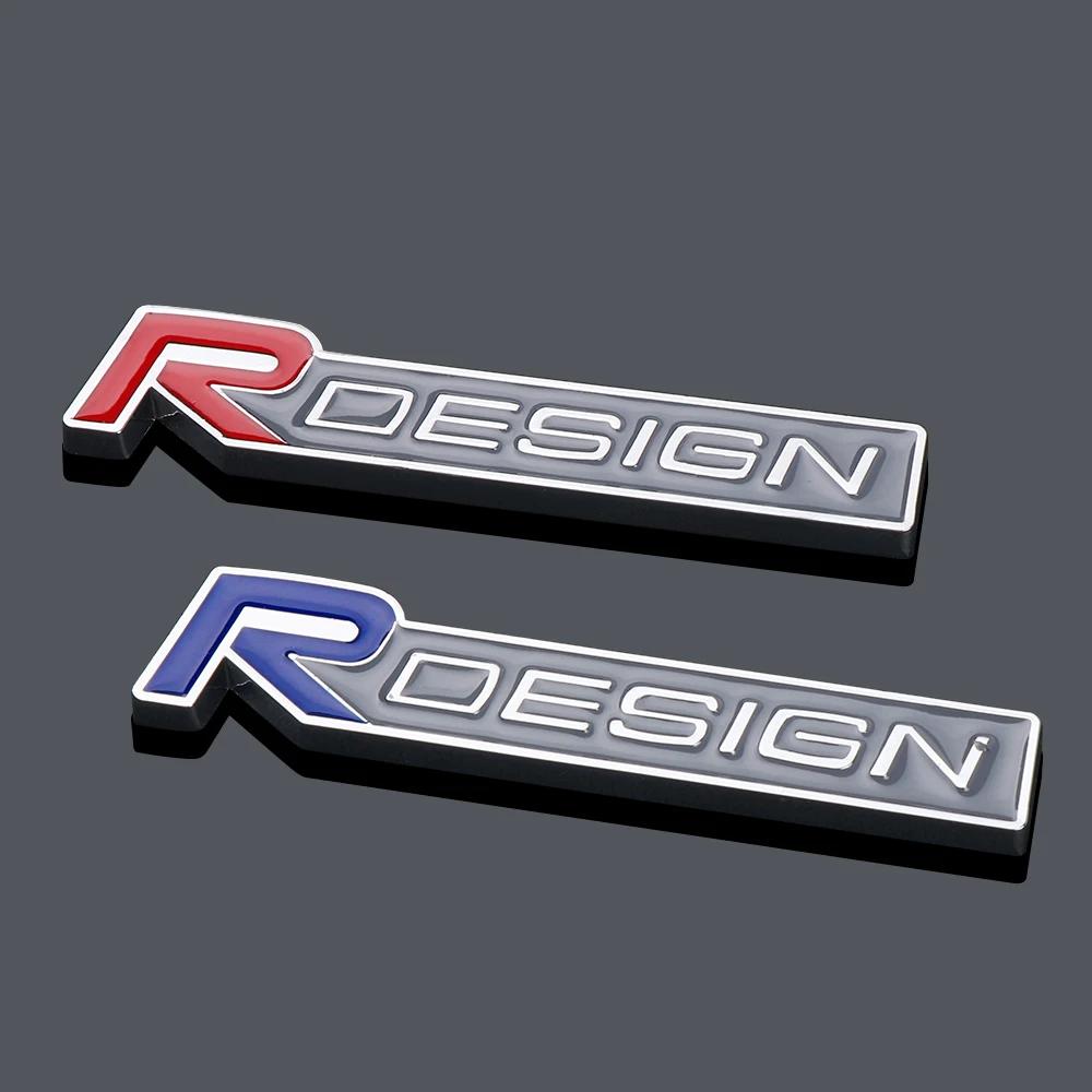 Car 3D Metal RDESIGN Badge Sticker Auto Front Grille Trunk Emblem Decal Accessories For Volvo Rdesign T6 AWD C30 C70 S40 S60 S70
