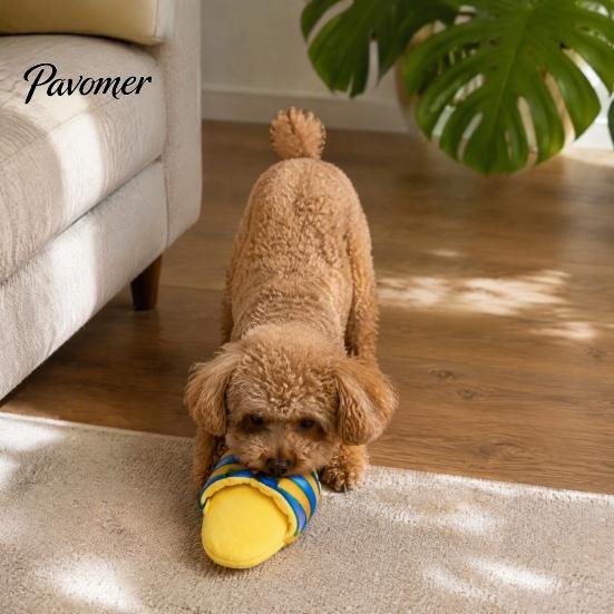 Soft Stuffed Slippers for Pets Slipper Dog Toy, Plush Squeaky Chew Interactive Toys Puppy Teething Toy Small Medium Dogs Fetch Play