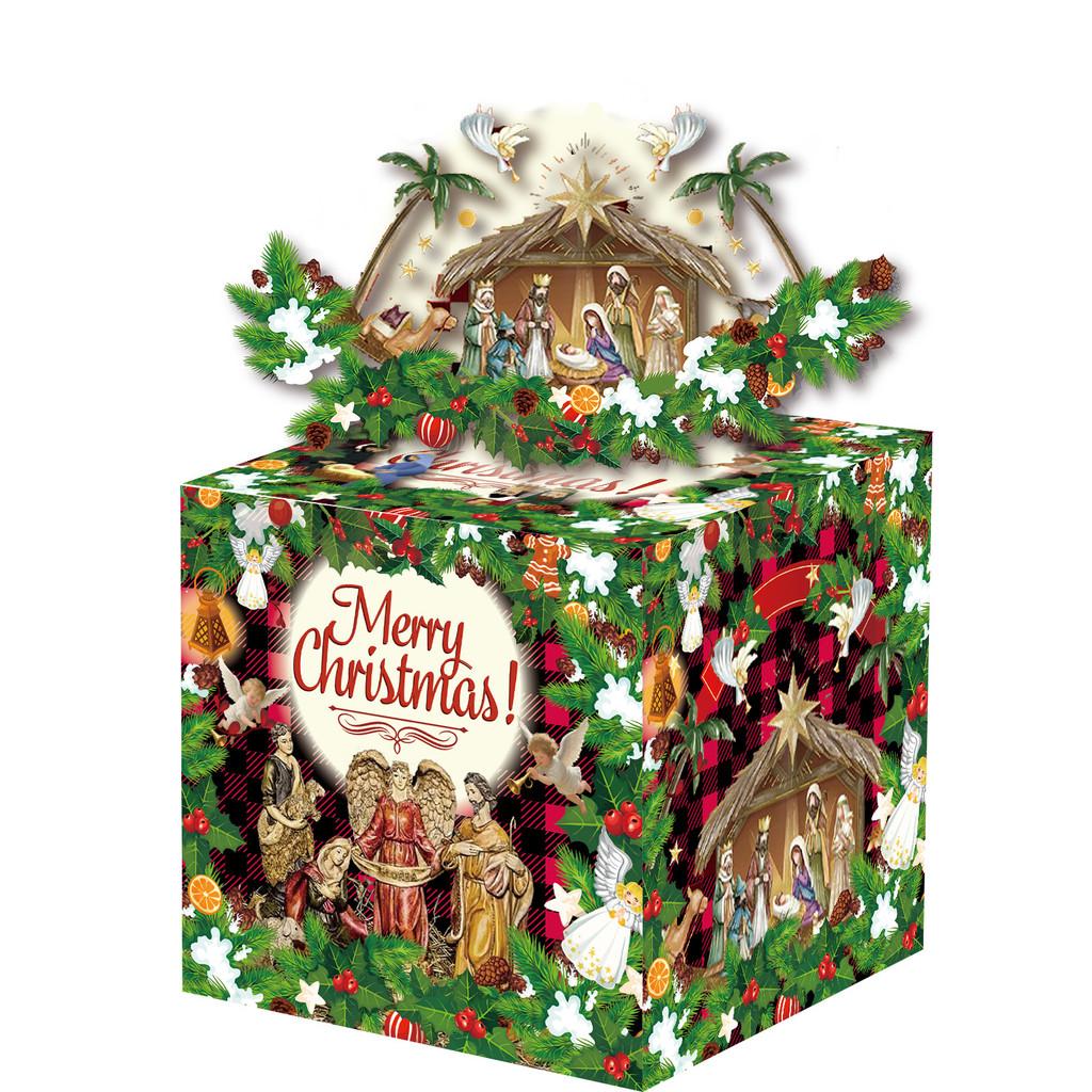 Jesus Christmas Theme Gift Box With Decorative Atmosphere For Holiday Celebrations