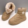 Snow cotton women's 2025 new bread winter versatile velvet thickened short boots waterproof and non-slip Northeast cotton shoes